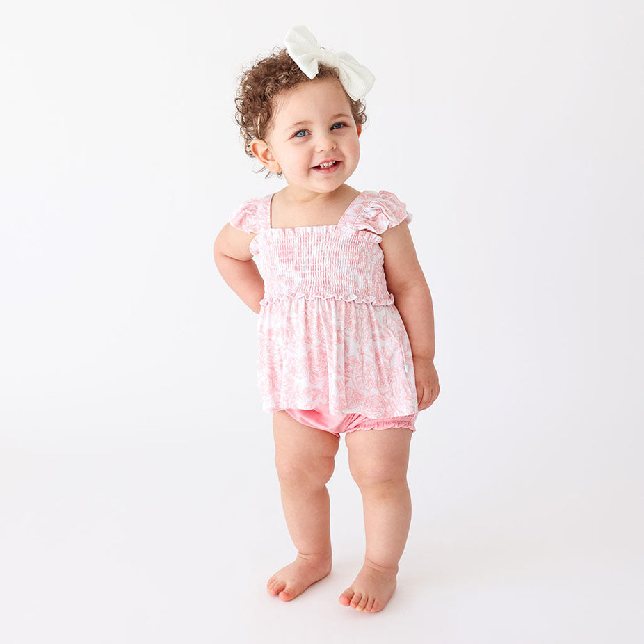 Martina Smocked Babydoll Bummie Set
