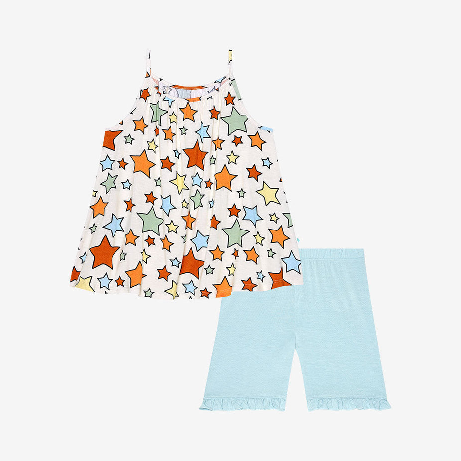 Croft Tank Ruffled Short Set