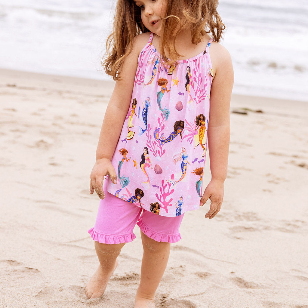 Disney's The Little Mermaid Dancing Beneath The Waves Tank Ruffled Short Set