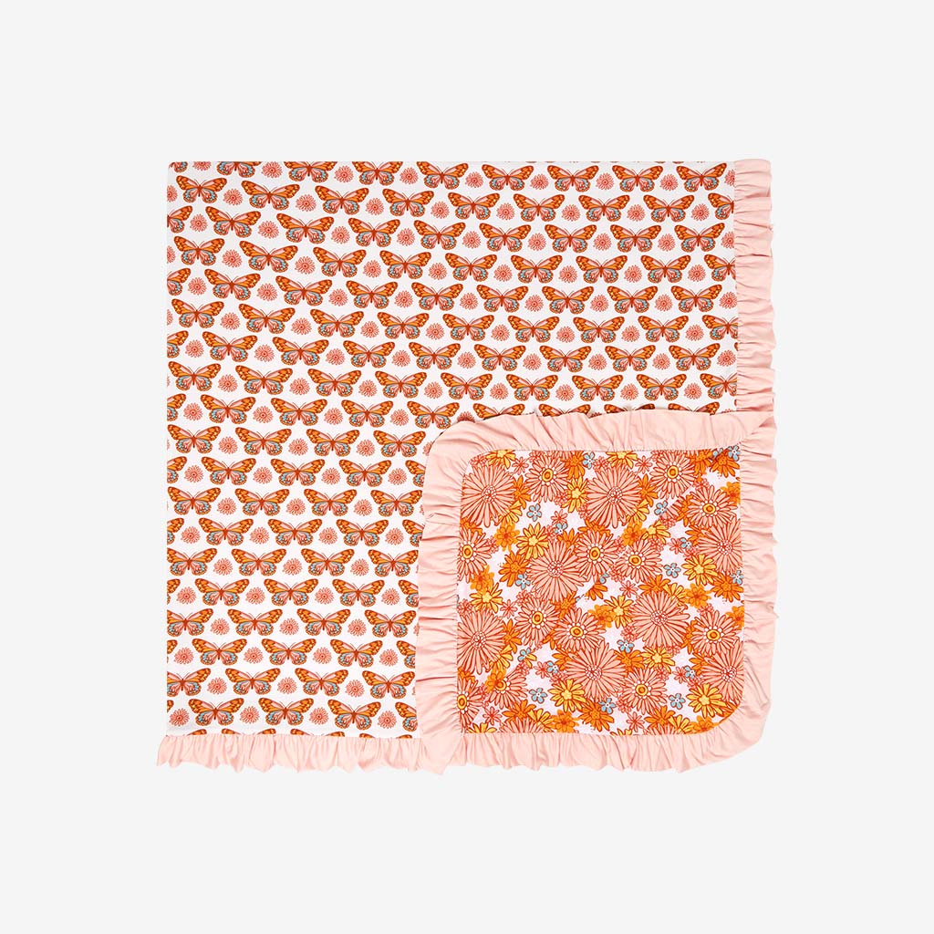 Jocelyn & Laura Ruffled Luxe Patoo® Blanket
