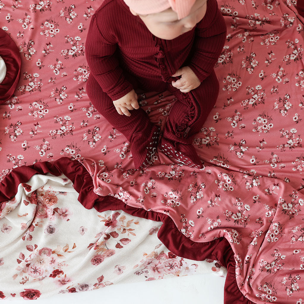 Khloe & Daria Ruffled Luxe Patoo® Blanket