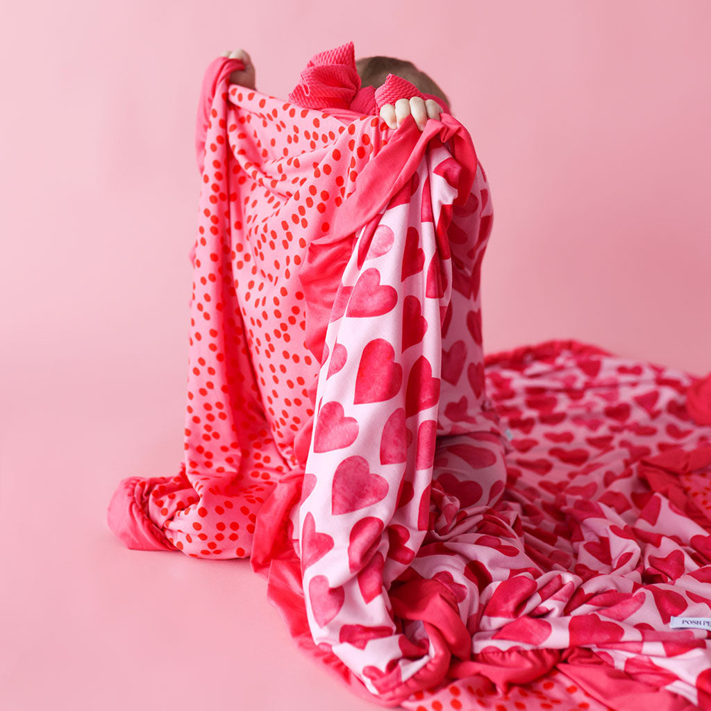 Queen of Posh & Brittany Ruffled Luxe Patoo® Blanket