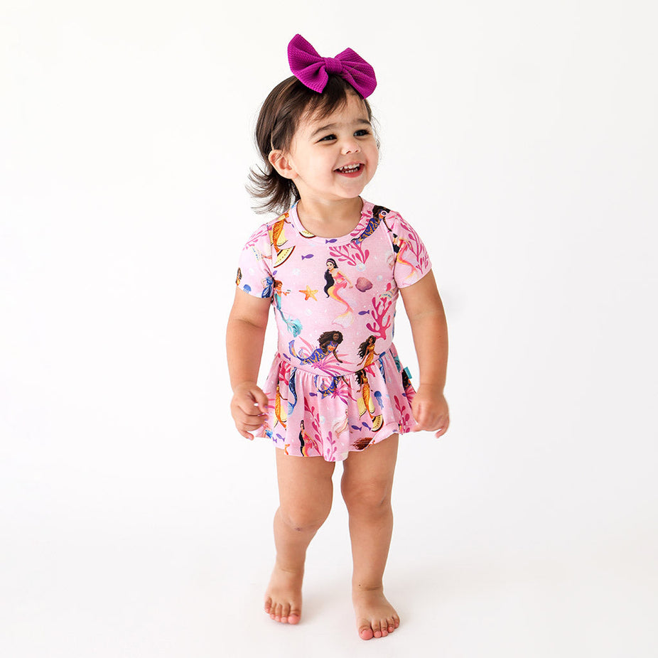 Disney's The Little Mermaid Dancing Beneath The Waves Twirl Skirt Bodysuit Dress