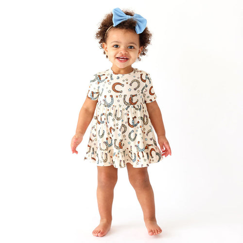 Kidd Ruffled Twirl Bodysuit Dress