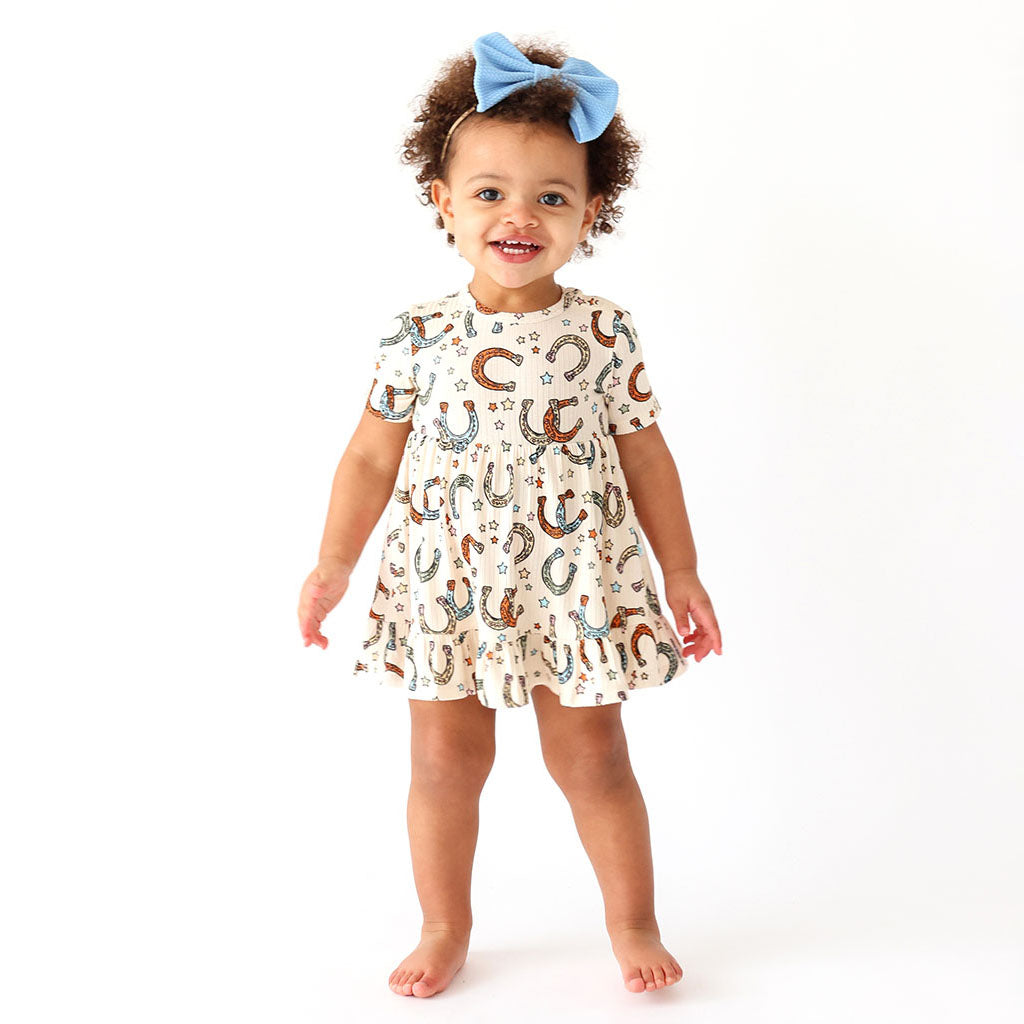 Kidd Ruffled Twirl Bodysuit Dress