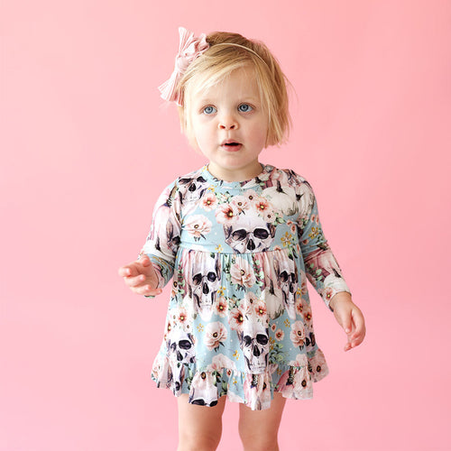 Rosie Long Sleeve Ruffled Bodysuit Dress