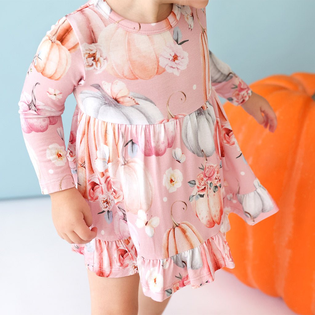 Talena Long Sleeve Ruffled Bodysuit Dress