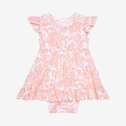 Martina Ruffled Twirl Bodysuit Dress