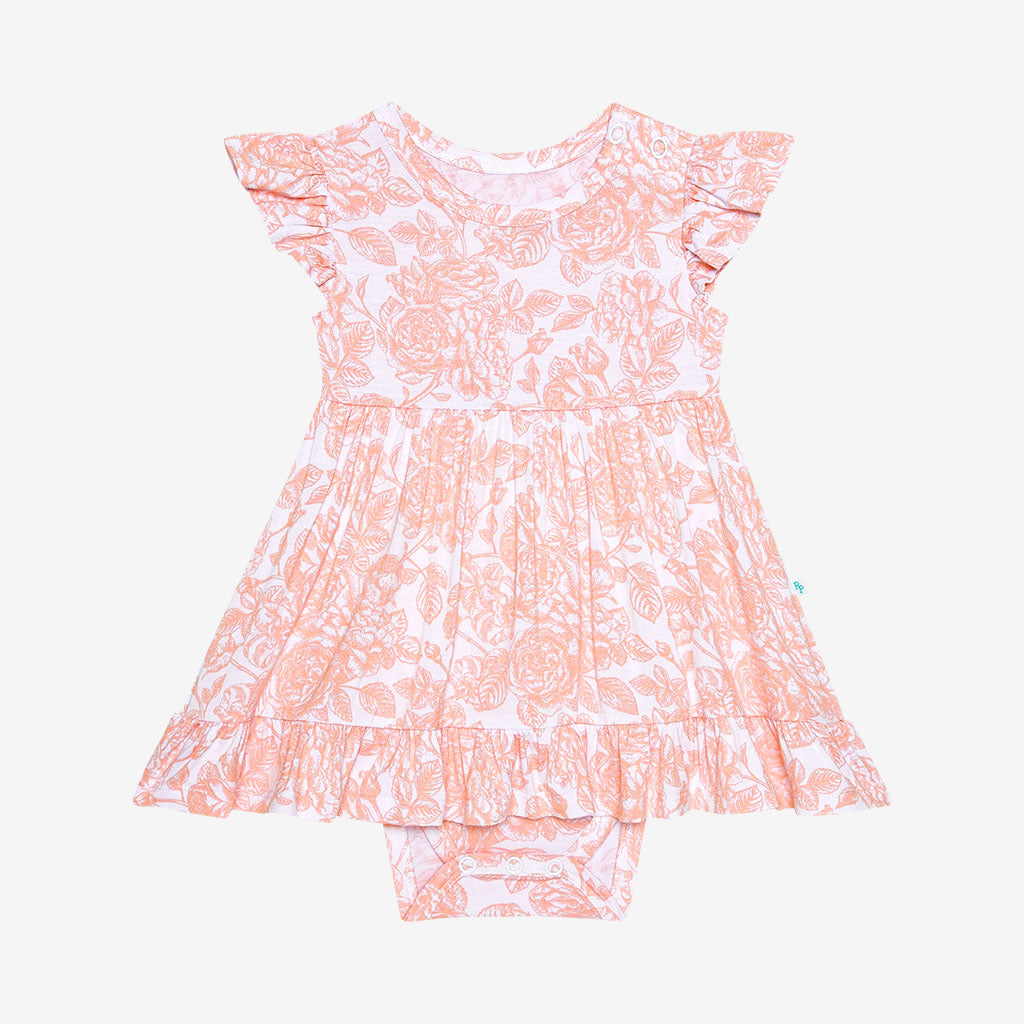 Martina Ruffled Twirl Bodysuit Dress