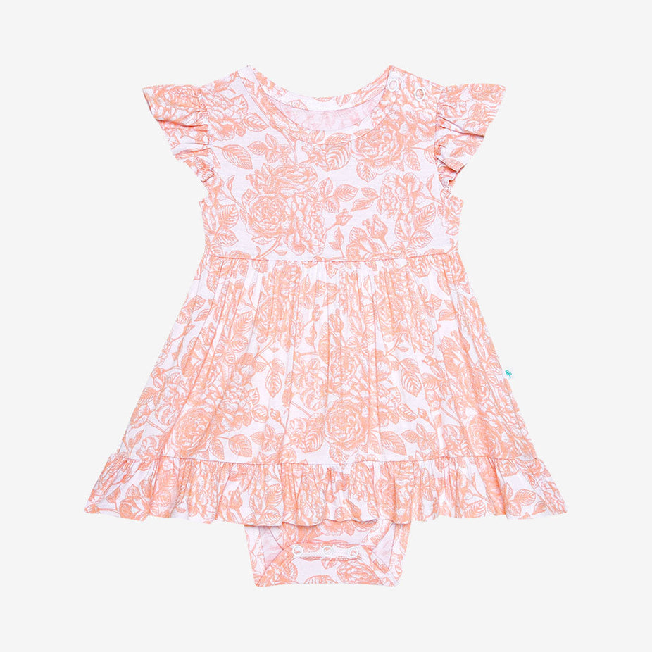 Martina Ruffled Twirl Bodysuit Dress