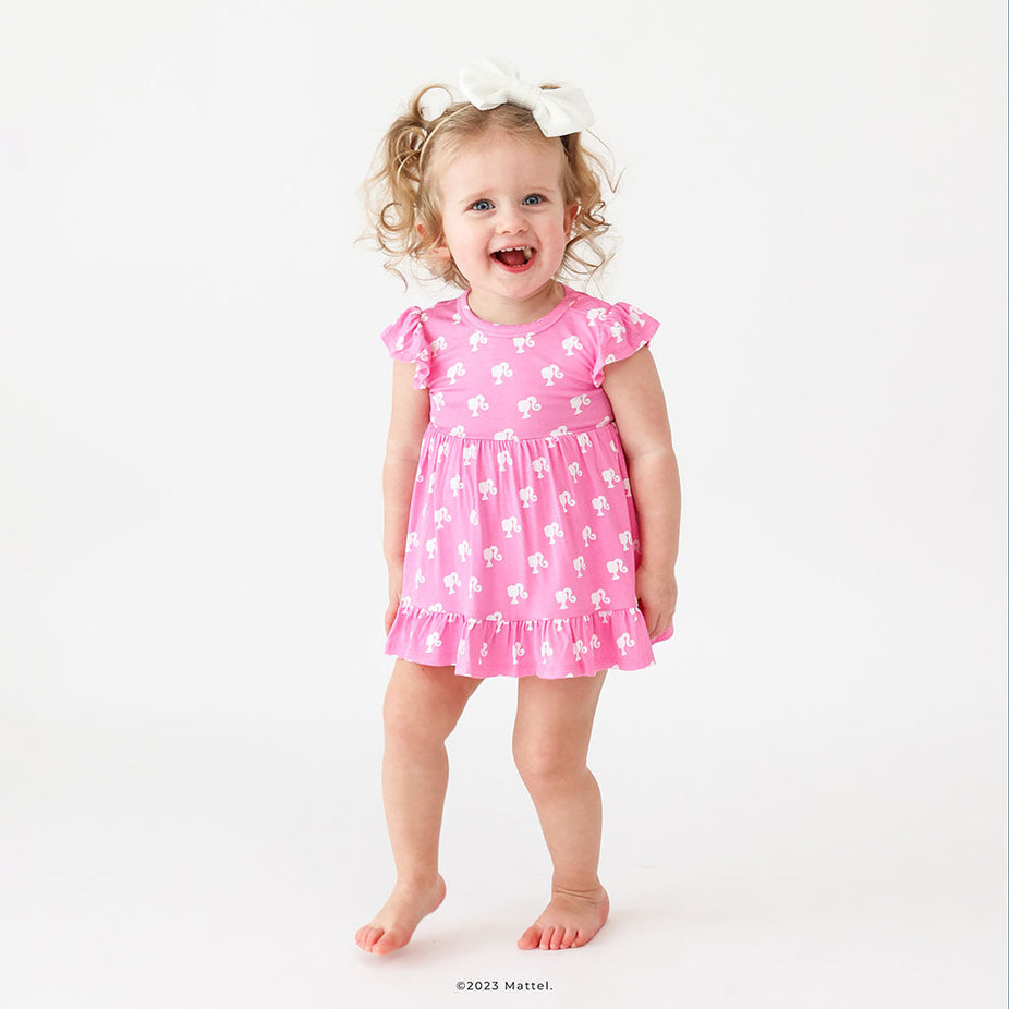 Posh Barbie™ Ruffled Twirl Bodysuit Dress