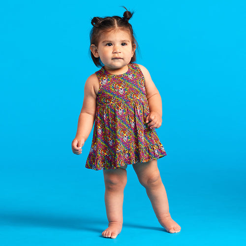 Lisa Frank® Hunter™ Racerback Ruffled Bodysuit Dress