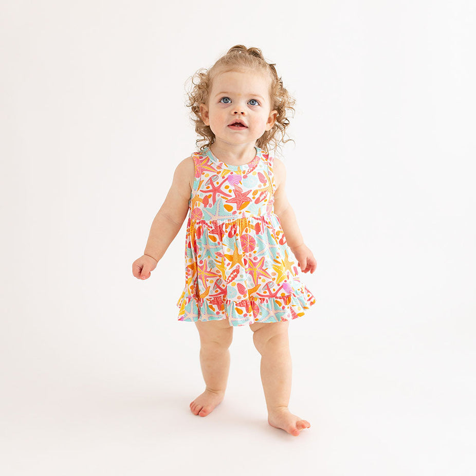 Sandy Racerback Ruffled Bodysuit Dress