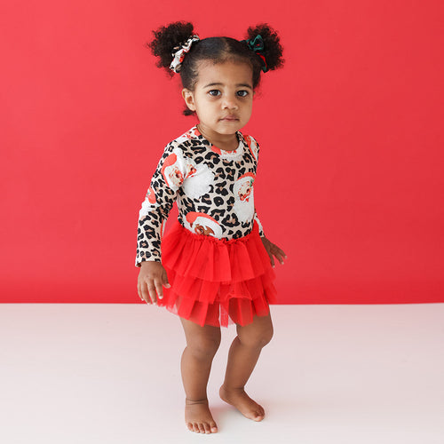 Lana Claus Long Sleeve Tulle Skirt Bodysuit Dress