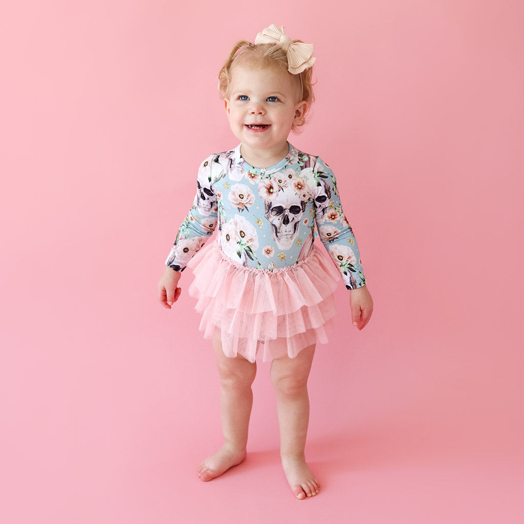 Rosie Long Sleeve Tulle Skirt Bodysuit Dress