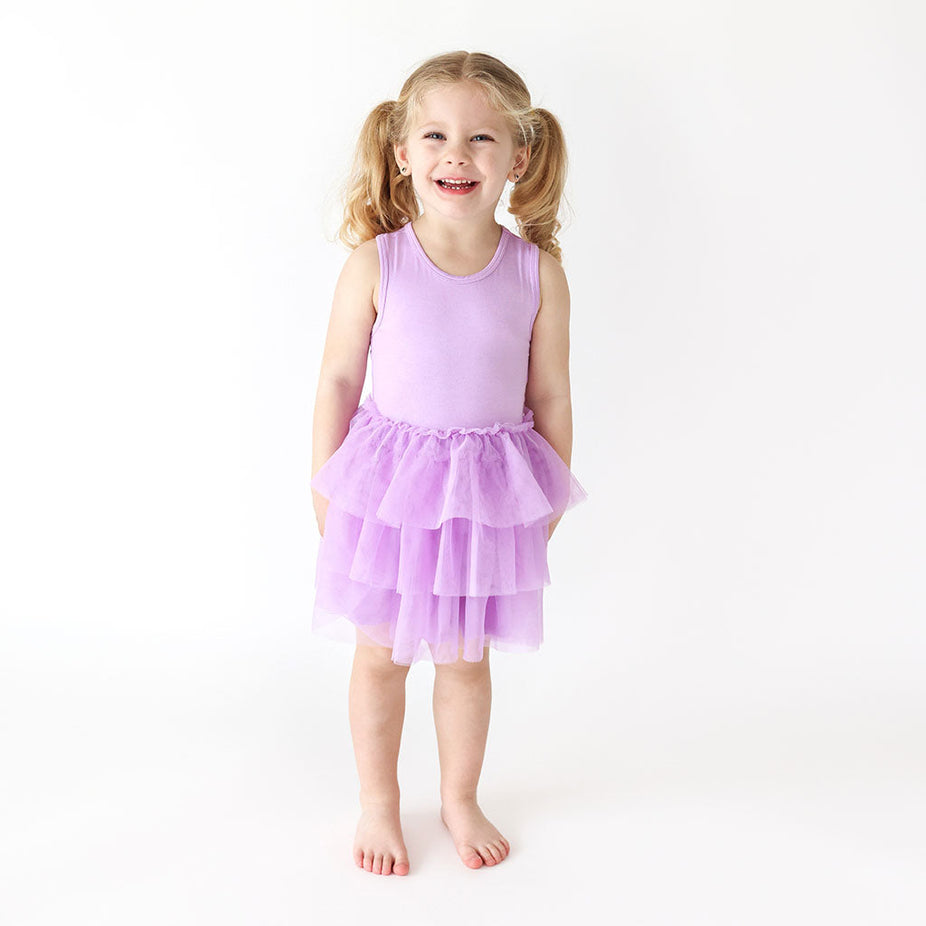 Springtime Lilac Racerback Tulle Dress
