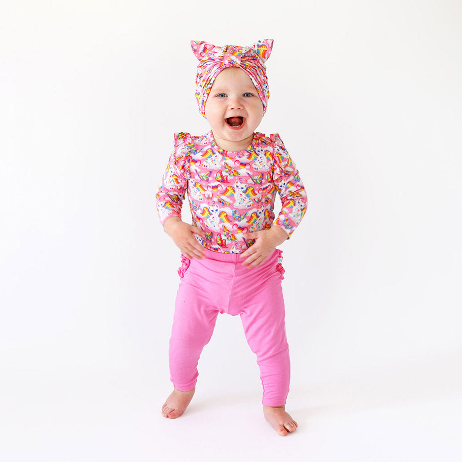 Lisa Frank® Angel Kitty™ Long Sleeve Ruffled Bodysuit
