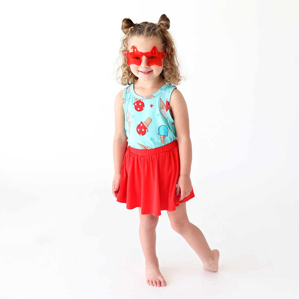 Patriotic Red Skort
