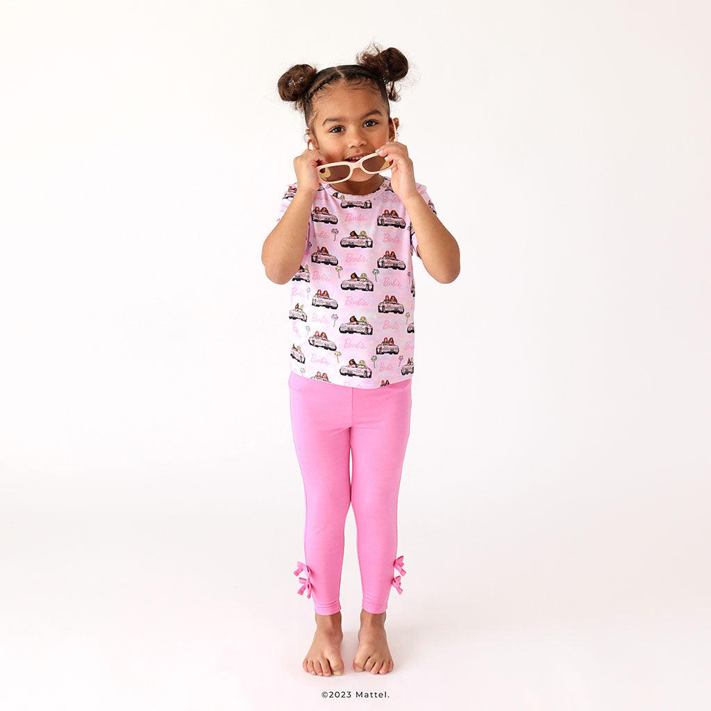 Cruisin' Pink Bow Leggings