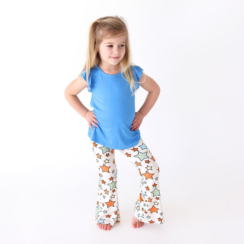 Western Blue Ruffled Tee