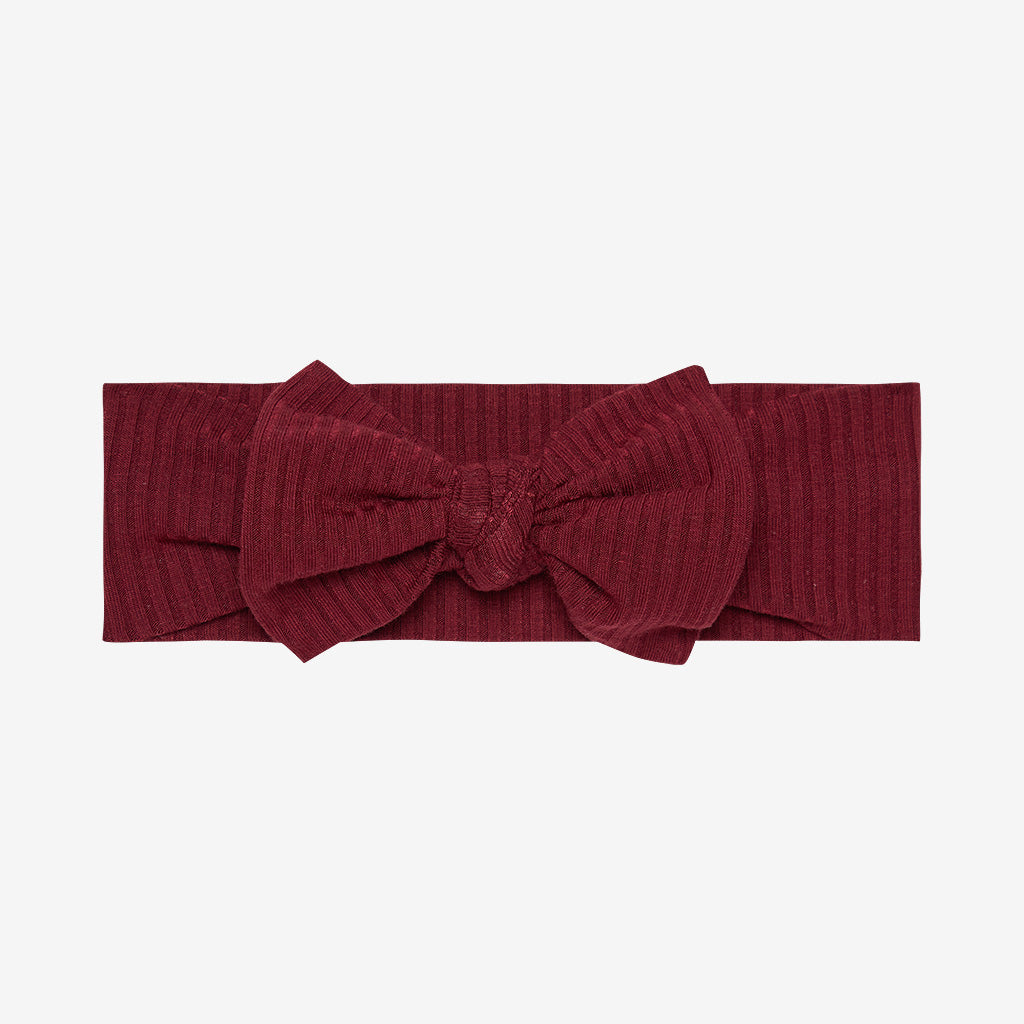 Dark Cherry Ribbed Headwrap