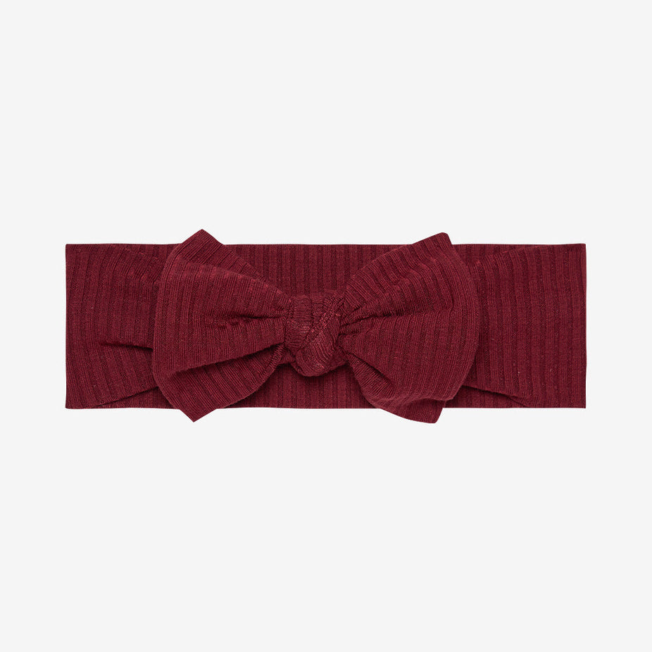 Dark Cherry Ribbed Headwrap