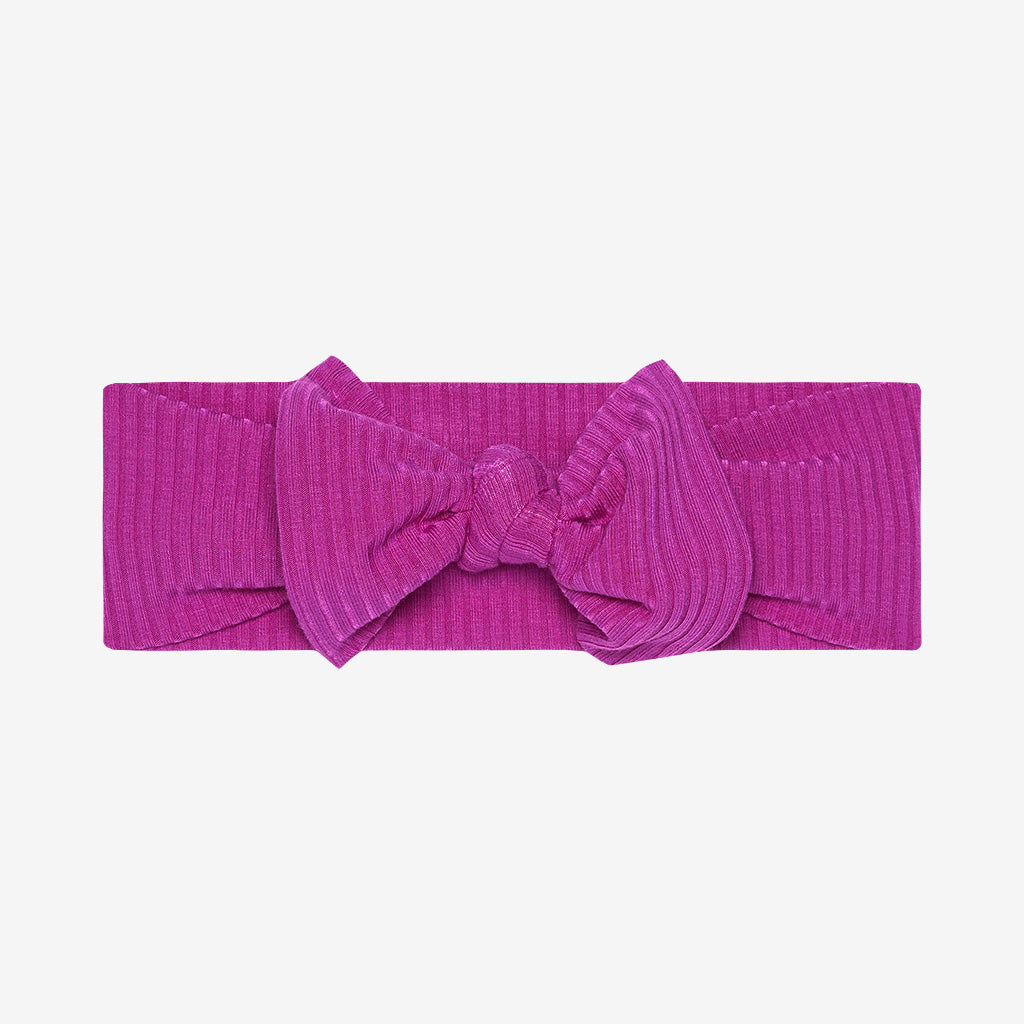 Posh Plum Ribbed Headwrap