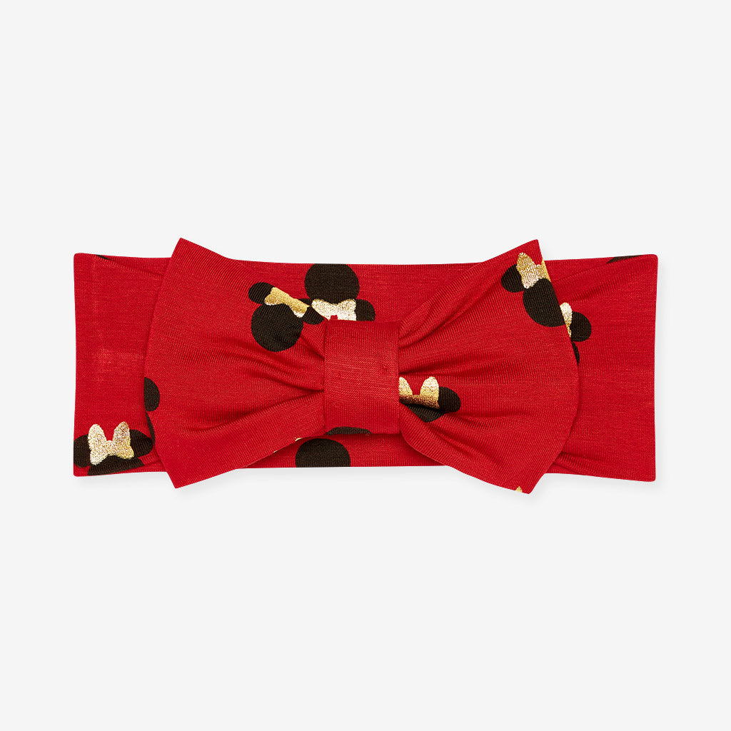 Disney Holiday Minnie Mouse Polka Dot Luxe Bow Headwrap
