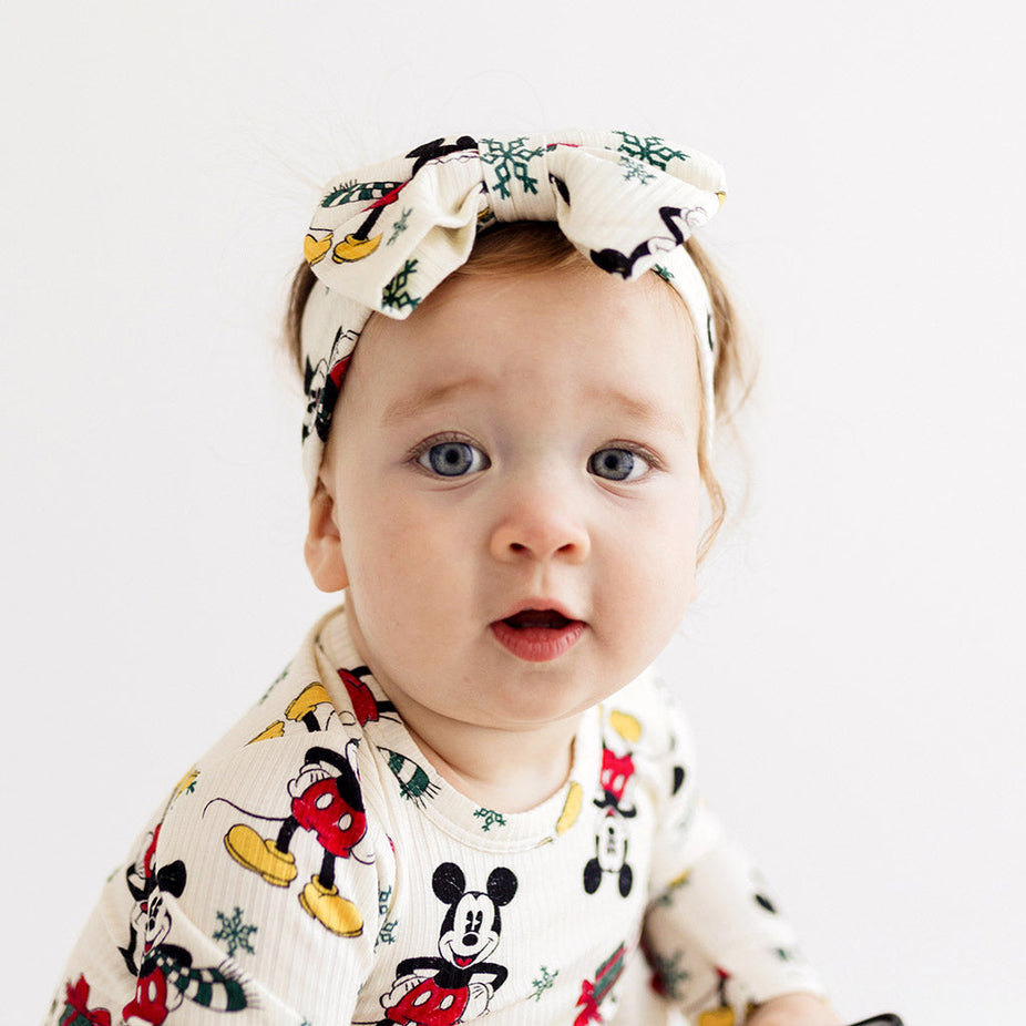 Disney Mickey Mouse Holiday Luxe Bow Headwrap