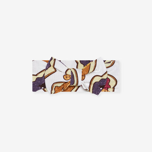 Peanut Butter Jelly Time Luxe Bow Headwrap