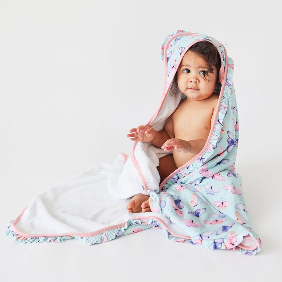 Bebe Ruffled Hooded Towel