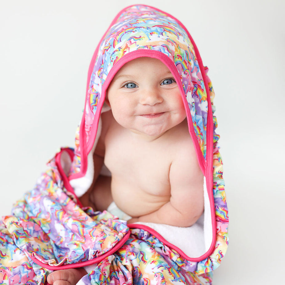 Lisa Frank® Markie™ Magic Ruffled Hooded Towel