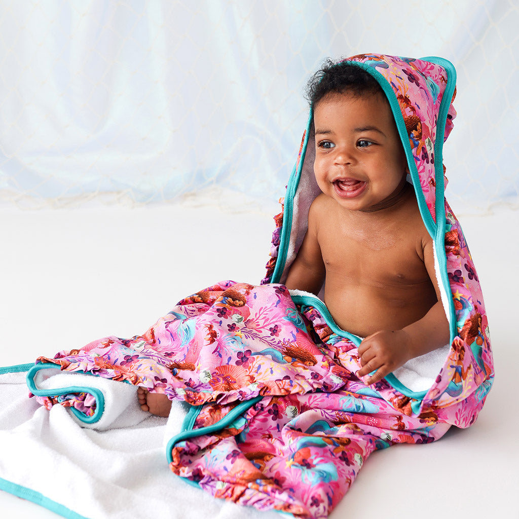 Disney's The Little Mermaid Ariel Ruffled Hooded Towel