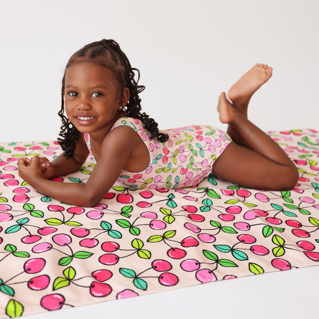 Summer Cherry Beach Towel