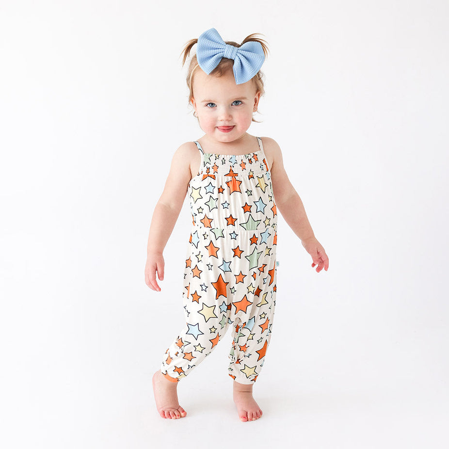 Croft Sleeveless Smocked Jumpsuit