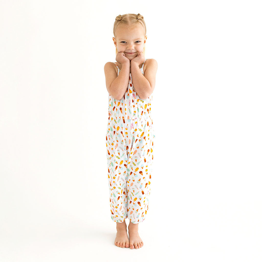 Ice Cream Parlor Sleeveless Smocked Jumpsuit