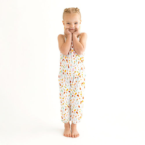 Ice Cream Parlor Sleeveless Smocked Jumpsuit