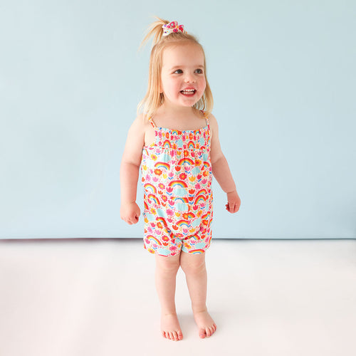 Rainbow Melody Smocked Romper
