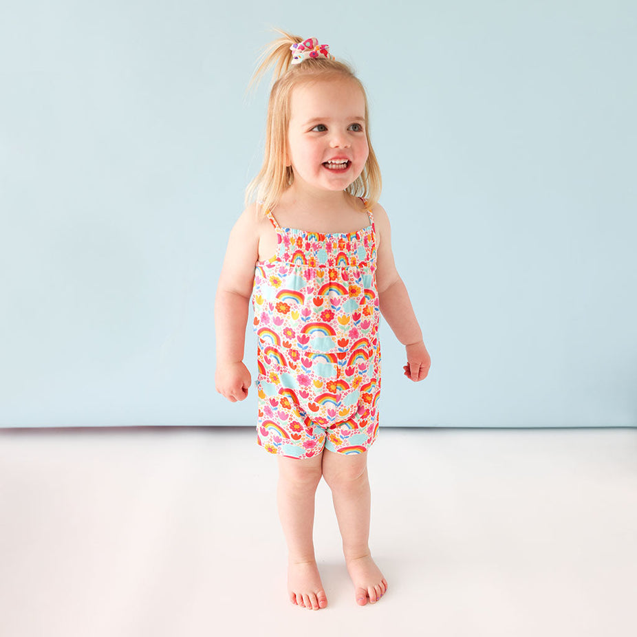 Rainbow Melody Smocked Romper