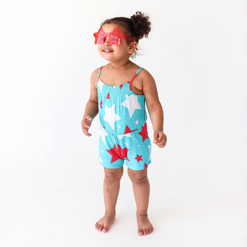 Star Spangled Smocked Romper
