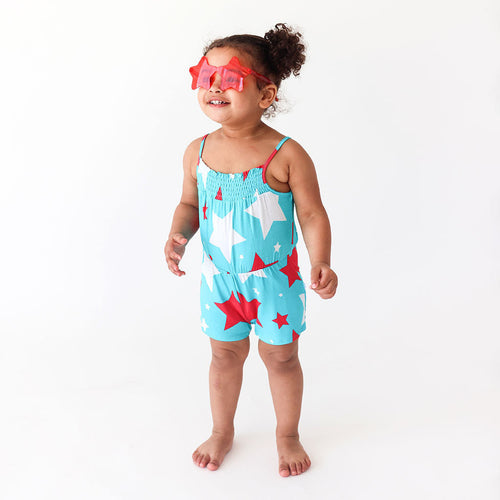 Star Spangled Smocked Romper