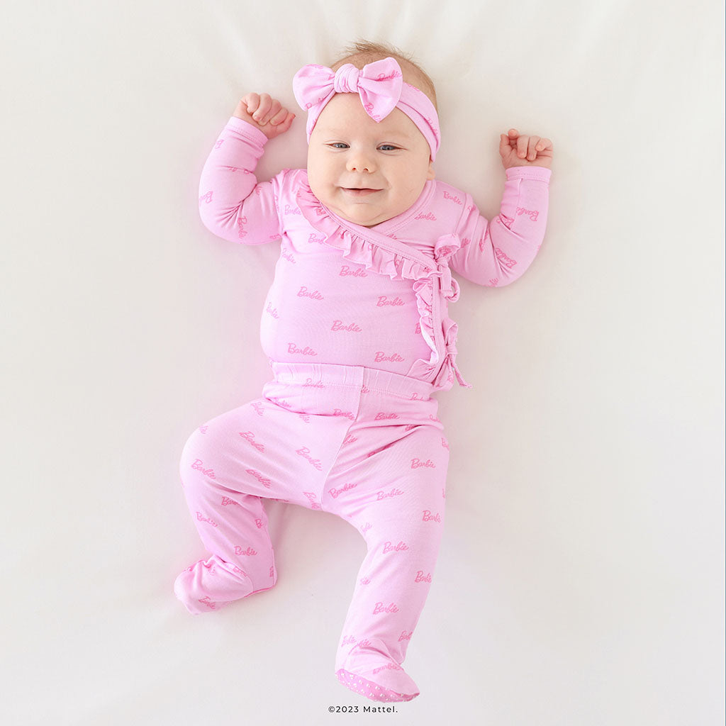 Pastel Barbie™ Ruffled Tie-Front Kimono Set