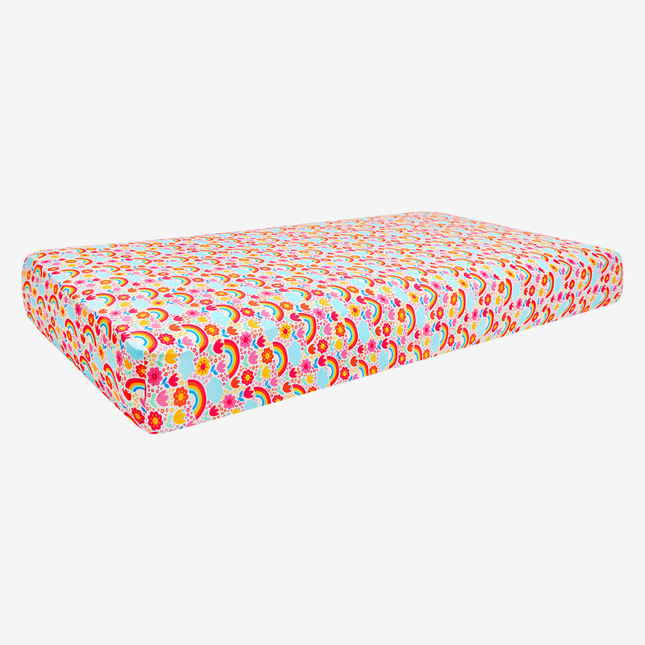 Rainbow Melody Crib Sheet
