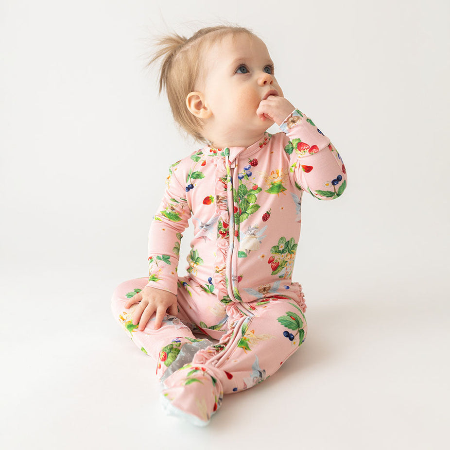 Annabelle Footie Ruffled Zippered One Piece