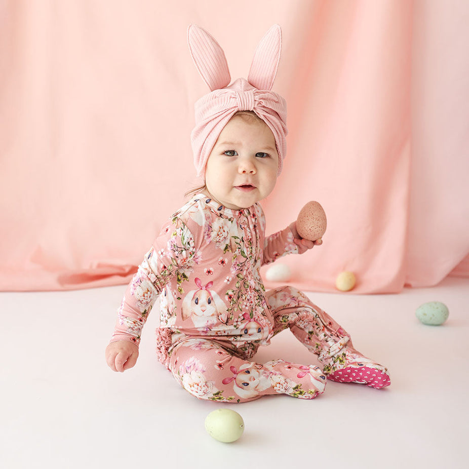 Babsy Footie Ruffled Zippered One Piece
