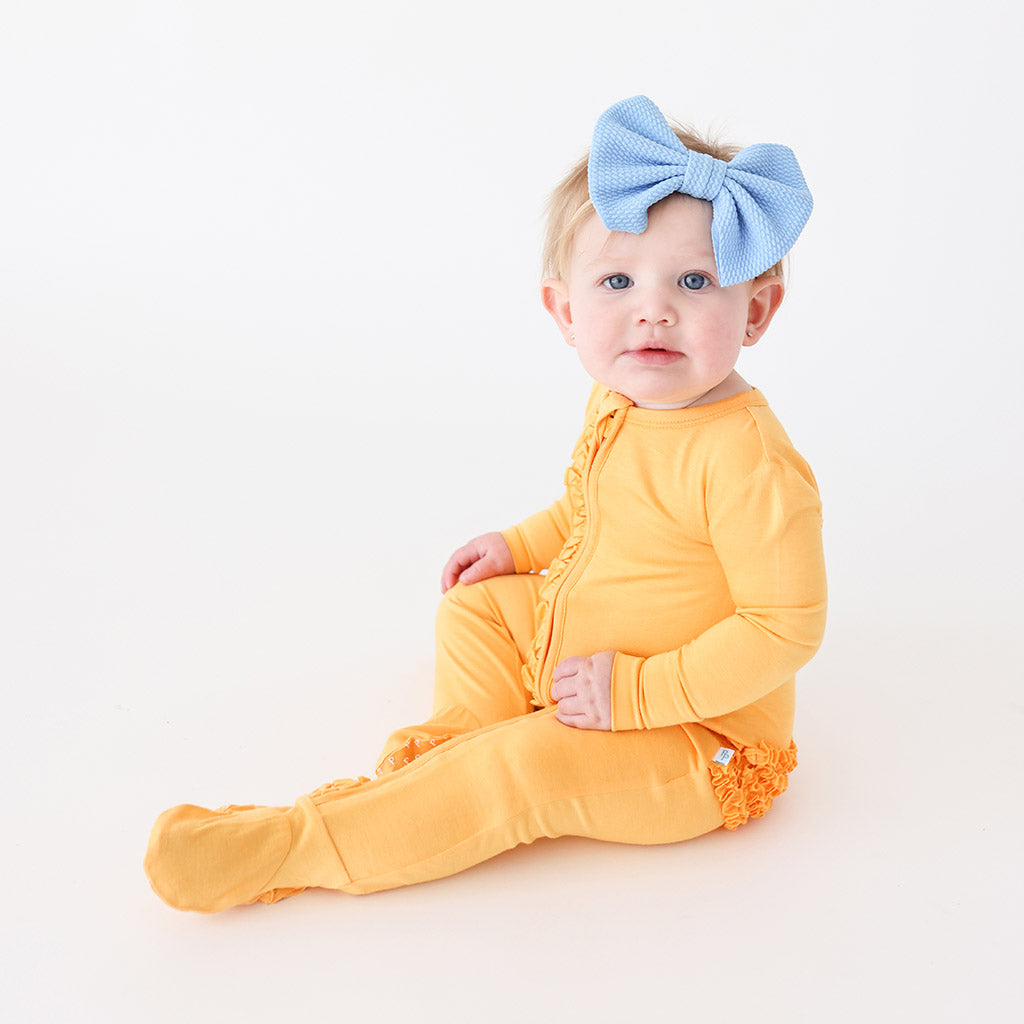 Desert Sun Footie Ruffled Zippered One Piece