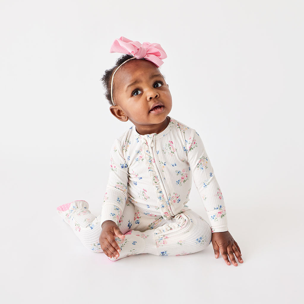 Julia Belle Footie Ruffled Zippered One Piece