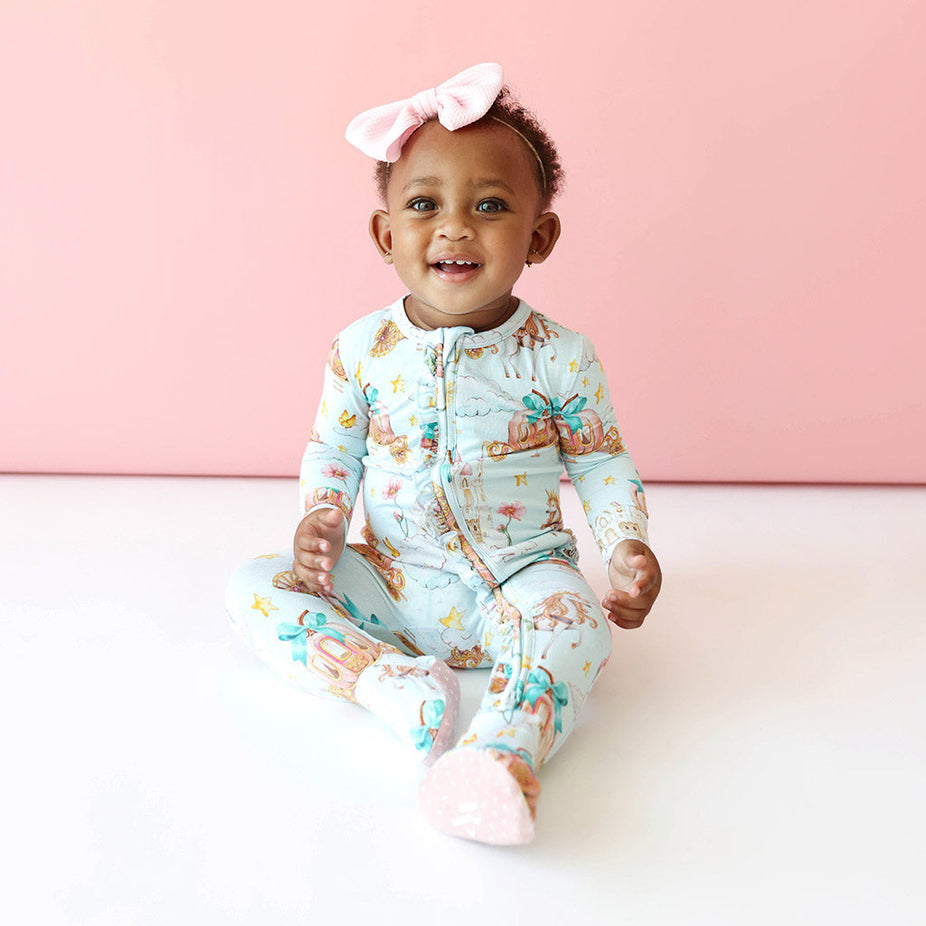 Margaret Footie Ruffled Zippered One Piece