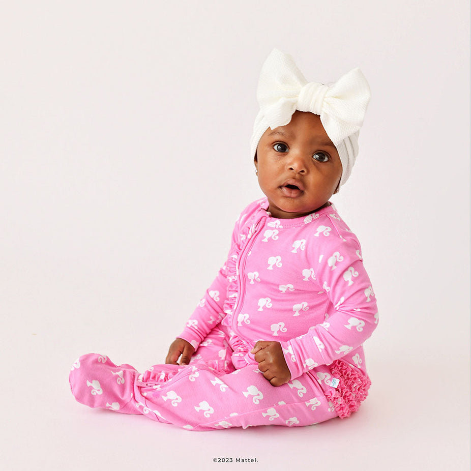 Posh Barbie™ Footie Ruffled Zippered One Piece