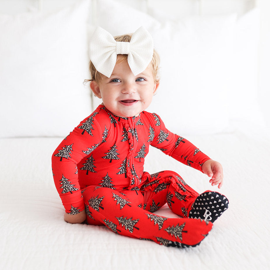 Poshmas Lana Footie Ruffled Zippered One Piece